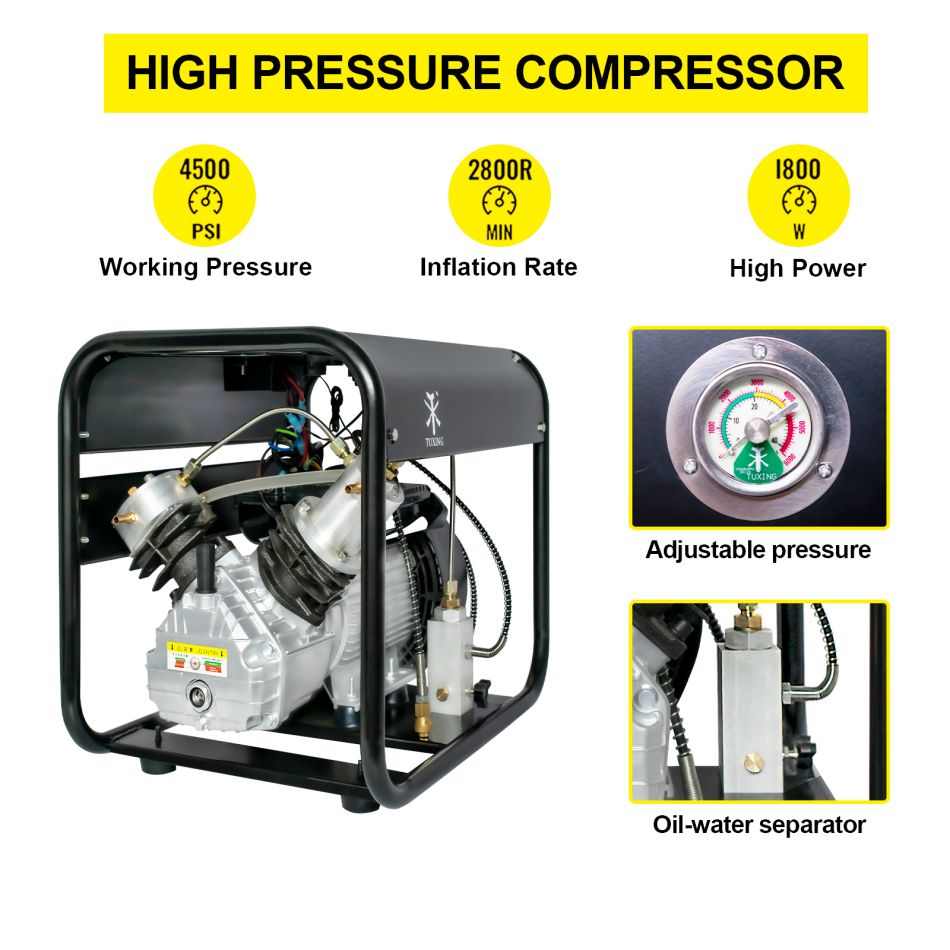 4500psi 300 bar 220v electric compressor