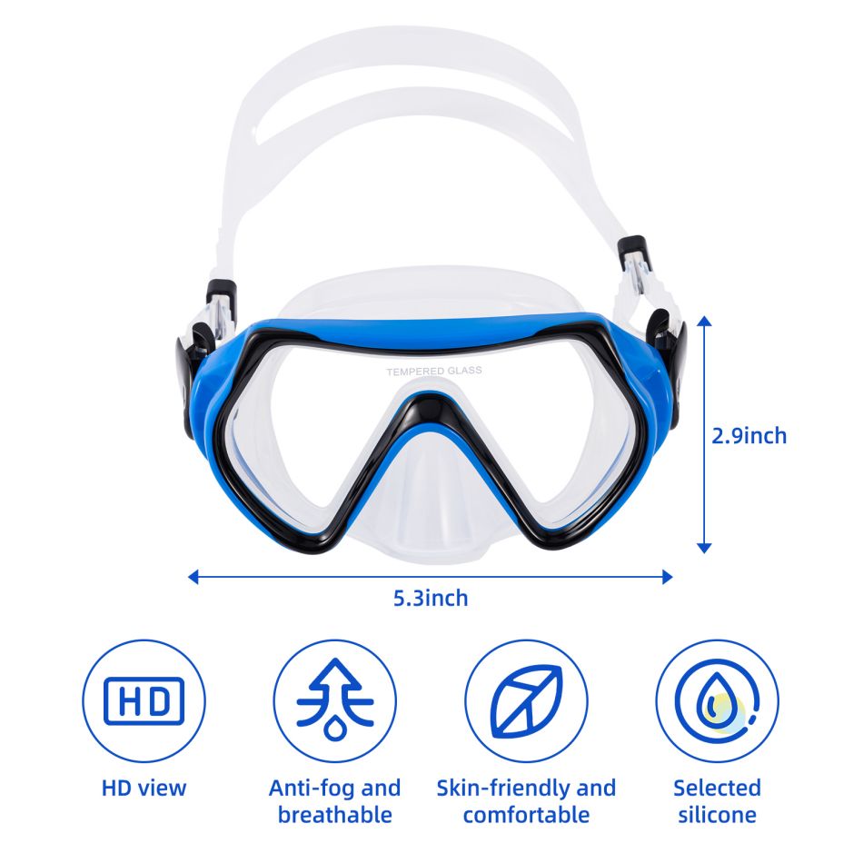 Swimming Diving Mask Anti-fog Anti-leak