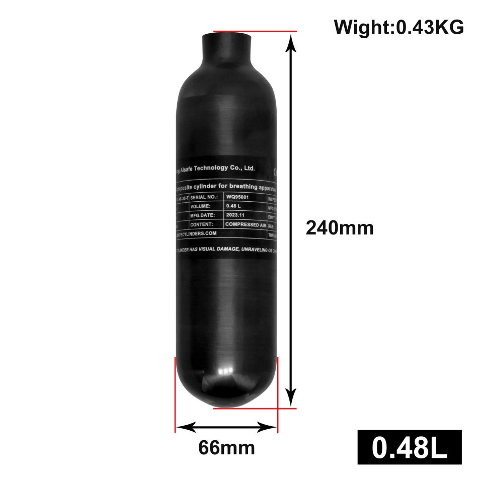 480cc Carbon Fiber Bottle